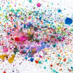 Mixed Colour Ink Splatter