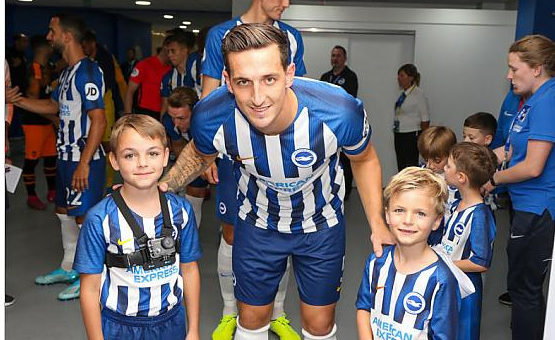 Lewis Dunk With Football Mascots