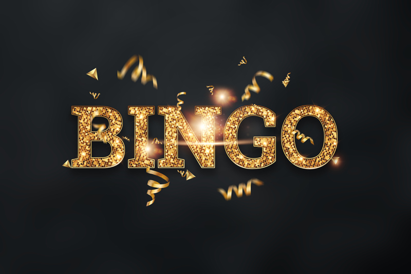 Gold Bingo Game Sign Example